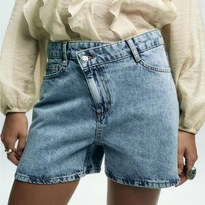 Zara Light Blue Jean Shorts